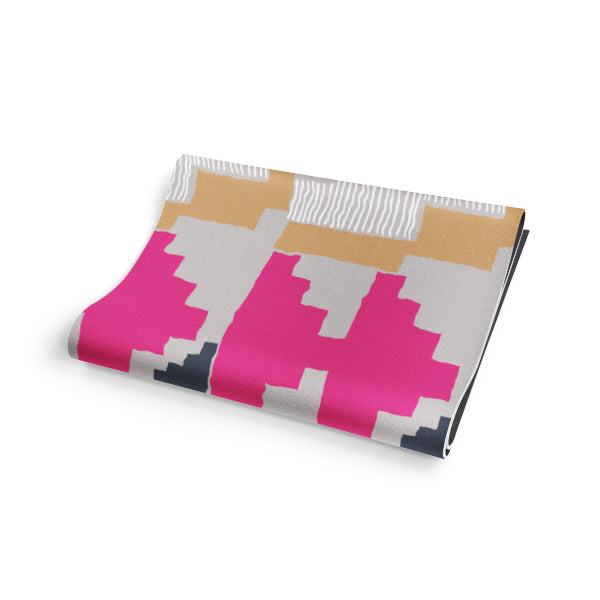 Yoga Mat | 6mm Thick | Pink| Non-Slip | Eco Friendly | Yune Yoga | Leah Duncan Geo-2