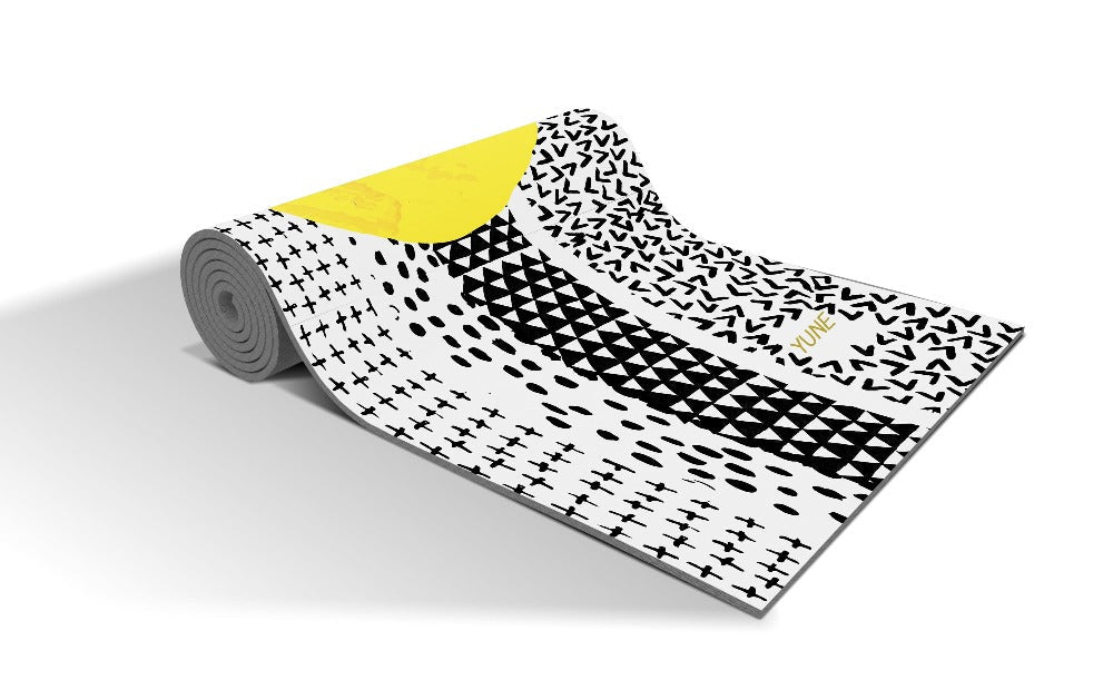 Yoga Mat | 6mm Thick | White Black | Non-Slip | Eco Friendly | Yune Yoga | Jagger-1