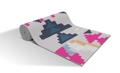 Yoga Mat | 6mm Thick | Pink| Non-Slip | Eco Friendly | Yune Yoga | Leah Duncan Geo-1