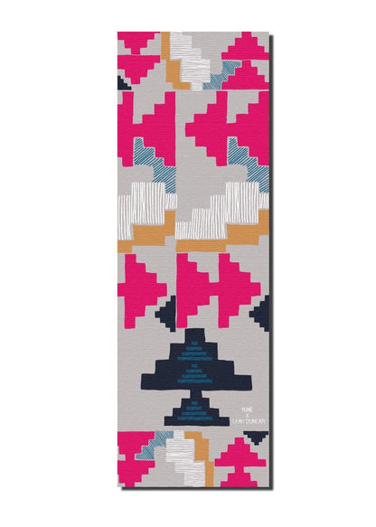 Yoga Mat | 6mm Thick | Pink| Non-Slip | Eco Friendly | Yune Yoga | Leah Duncan Geo-0